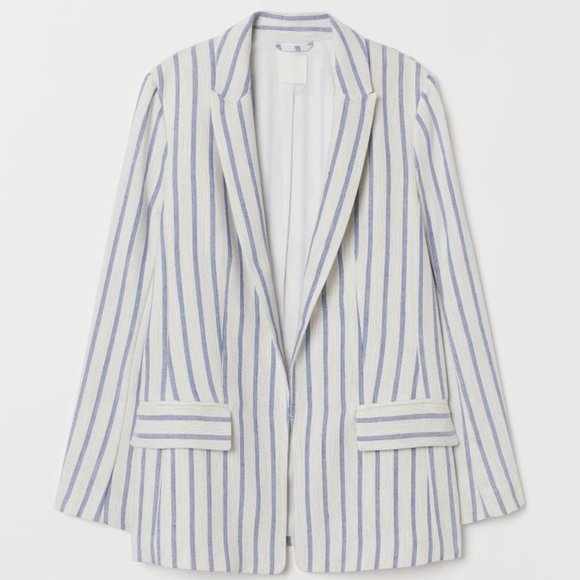 Linen Blazer Straight Cut H&M - Picture 1 of 6